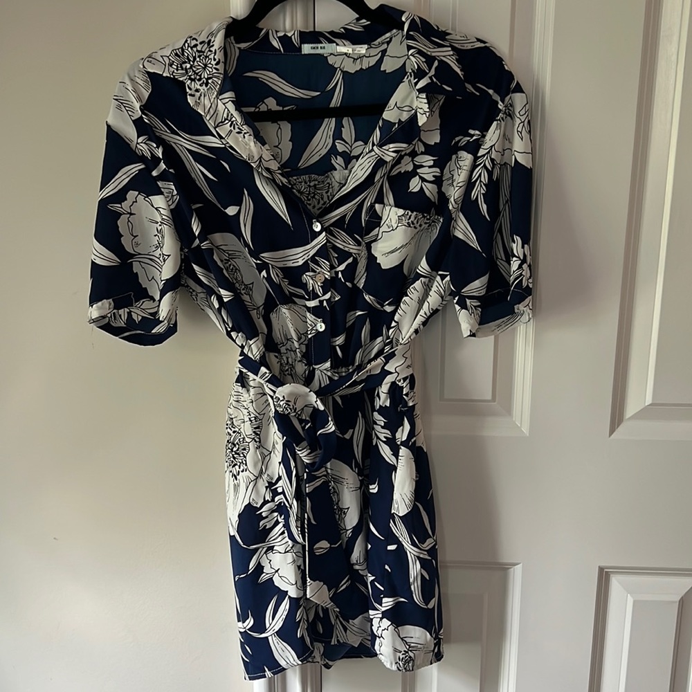 Tropical Floral Print Romper